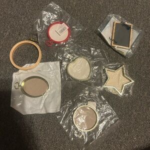 Collection of mini embroidery hoops